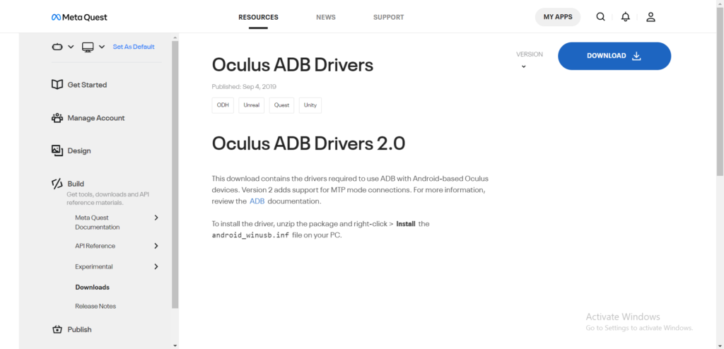 Oculus ABD drivers